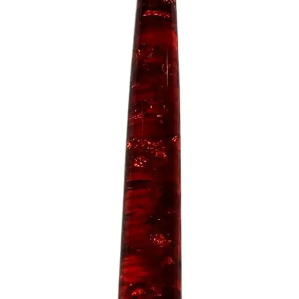 Vintage 1960s Red Lucite Taper Candle 8